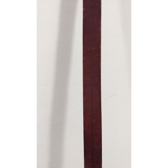 LRL Dark Brown Burgundy Genuine Leather Belt 36-40 In Lauren Ralph Lauren 38 In